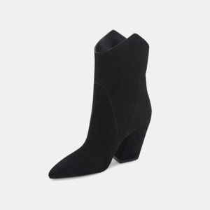 Dolce Vita Nestly Black Suede Pointy Toe Bootie 7 - New in Box!